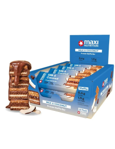 Barrita Proteica Waffle Leche y Coco MaxiNutrition 40 g